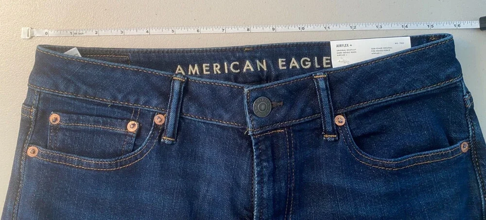 NWT American Eagle AirFlex+ Original Bootcut Jeans Men's 30x34 Dark Indigo
